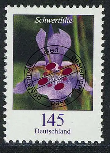 2507 Blumen 145 C Schwertlilie, gestempelt O