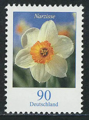 2506 Blumen 90 C Narzisse NASSKLEBEND, postfrisch **