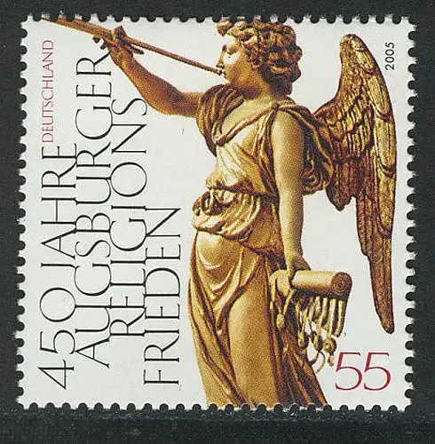 2488 Augsburger Religionsfrieden Friedensengel NASSKLEBEND, postfrisch **