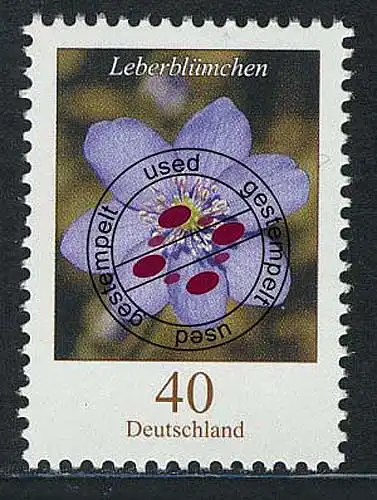 2485 Blumen 40 C Leberblümchen O