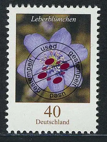 2485 Blumen 40 C Leberblümchen, gestempelt O