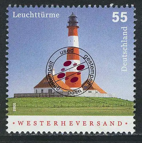 2474 Leuchtturm Westerheversand, gestempelt O