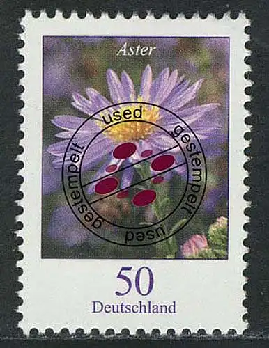 2463 Blumen 50 C Herbstaster, gestempelt O