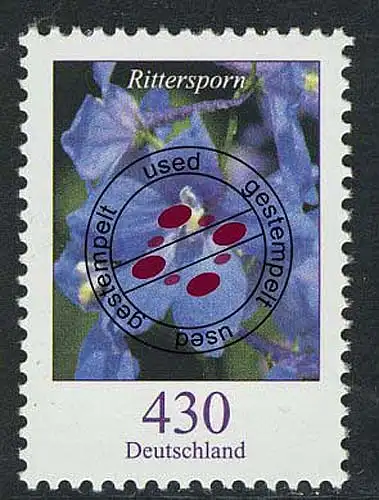 2435 Blumen 430 C Feldrittersporn, gestempelt O