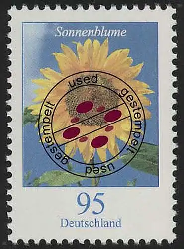 2434 Blumen 95 C Sonnenblume, gestempelt O