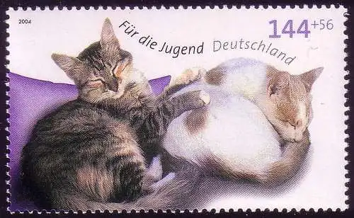 2406 Jugend 144+56 C Schlafende Katzen, postfrisch **