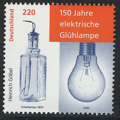 2395 Glühlampe Heinrich Göbel, postfrisch **