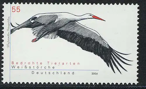 2393 Bedrohte Tierarten Weißstorch **