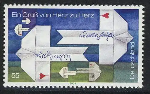 2387 Post Grußmarke Papierflugzeuge, postfrisch **