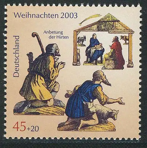 2369 Weihnachten 45+20 C Anbetung der Hirten **