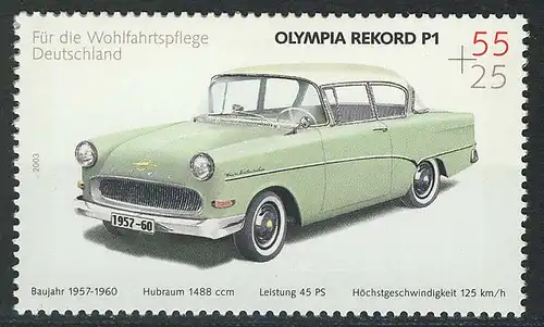 2363 Wohlfahrt Oldtimer 55+25 C Opel Olympia **