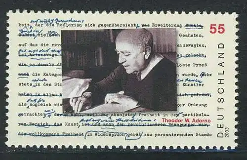 2361 Theodor W. Adorno, Philosoph - postfrisch **