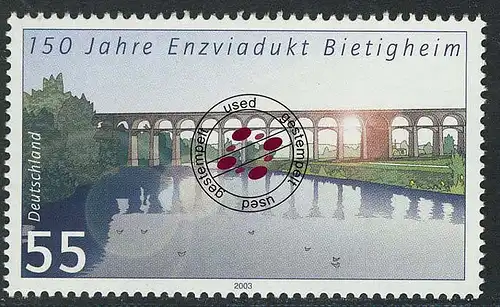 2359 Brücken Enzviadukt Bietigheim O gestempelt