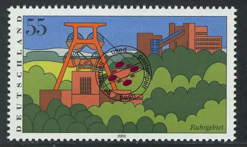 2355 Industrielandschaft Ruhrgebiet, gestempelt O