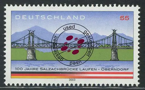 2345 Salzachbrücke, gestempelt, gestempelt O