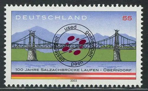 2345 Salzachbrücke, gestempelt, gestempelt O