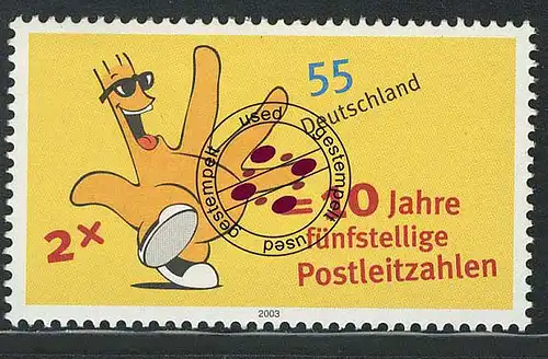 2344 Post fünfstellige Postleitzahlen O gestempelt