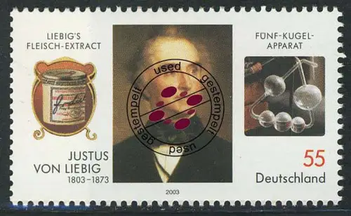 2337 Justus Freiherr von Liebig, gestempelt O