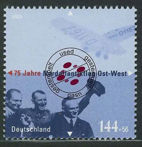 2331 Für die Briefmarke 2003 Nordatlantikflug O