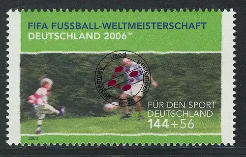 2328 Sporthilfe 144+56 C Fußball-WM Zusammenspiel O