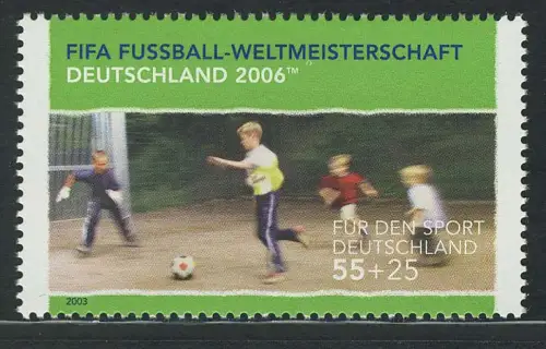 2326 Sporthilfe 55+25 C Fußball-WM Boltzplatz, postfrisch **