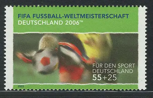 2327 Sporthilfe 55+25 C Fußball-WM Kopfball **