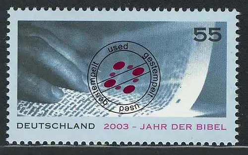2312 Jahr der Bibel O gestempelt