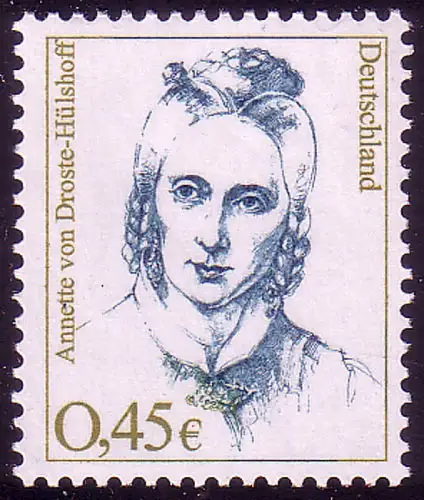 2295 Frauen 0,45 Euro Annette von Droste-Hülshoff, postfrisch **