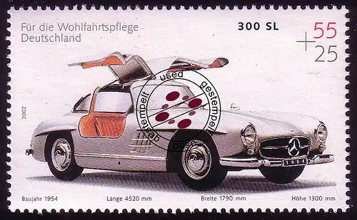 2291 Wohlfahrt Oldtimer 55+25 C Mercedes 300 SL O