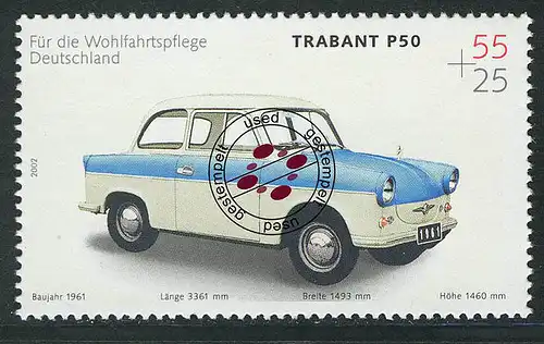 2290 Wohlfahrt Oldtimer 55+25 C Trabant P 50 O