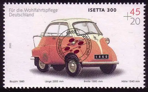 2289 Wohlfahrt Oldtimer 45+20 C BMW Isetta 300, gestempelt O