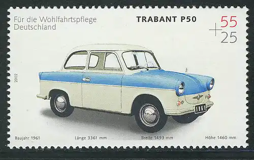 2290 Wohlfahrt Oldtimer 55+25 C Trabant P 50 **