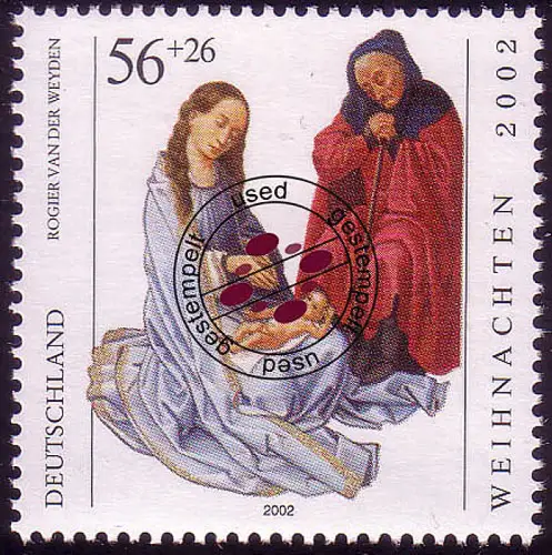 2286 Weihnachten 56+26 C Die Heilige Familie, gestempelt O