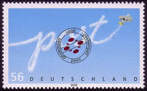 2250 Post Flugzeug O gestempelt