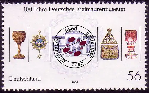 2247 Freimaurermuseum Bayreuth O gestempelt