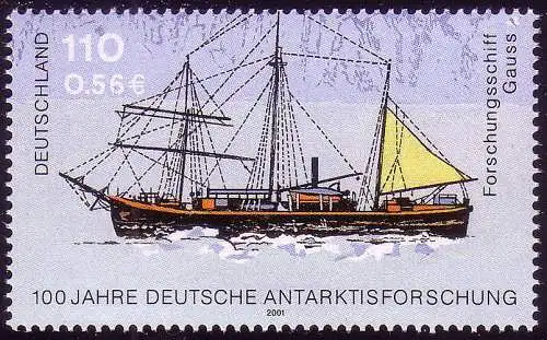 2229 Antarktisforschung aus Block 57 Schiff Gauß, **