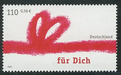 2223 Grußmarke Für Dich, postfrisch **