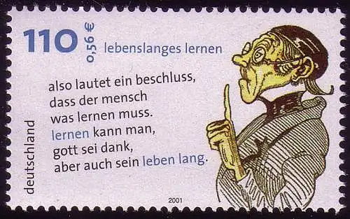 2209 Lebenslanges Lernen, Lehrer Lempel (Wilhelm Busch), postfrisch **