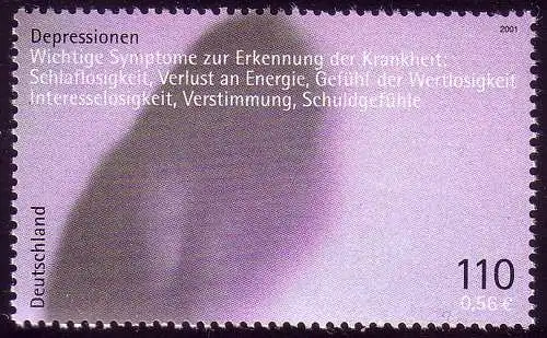 2203 Für die Gesundheit Depressionen aus Block 54, postfrisch **