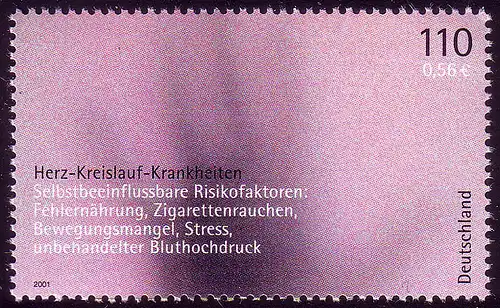 2200 Für die Gesundheit Herz-Kreislauf-Krankheiten aus Block 54, postfrisch **