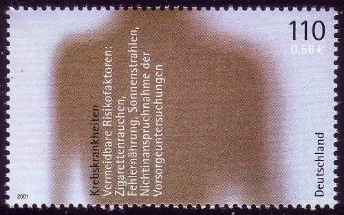 2201 Für die Gesundheit Krebserkrankungen aus Block 54, postfrisch **