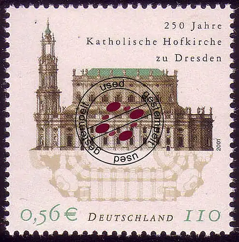2196 Hofkirche catholique Dresde O Tamponné