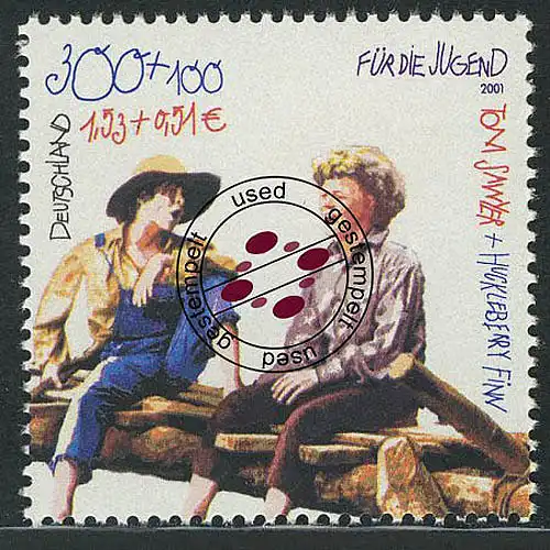 2194 Jugend Figuren aus Büchern Tom Sawyer O gestempelt