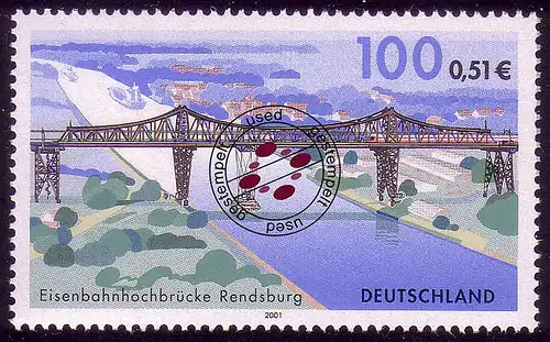 2178 Brücken Eisenbahnhochbrücke Rendsburg O gestempelt