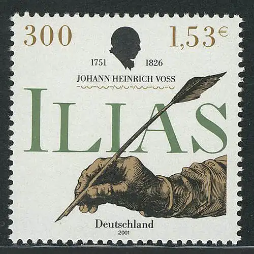 2170 Johann Heinrich Voss NASSKLEBEND ** frais de port