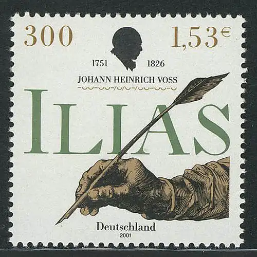 2170 Johann Heinrich Voß NASSKLEBEND ** postfrisch