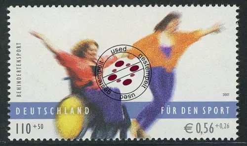 2166 Sporthilfe Behindertensport, gestempelt O