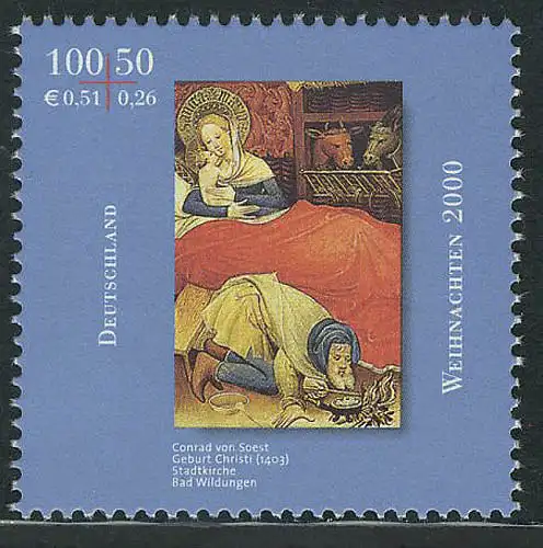 2151 Weihnachten 100+50 Pf / 0,51+0,26 Euro ** postfrisch