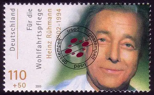 2146 Wofa Filmschauspieler 110+50 Pf Heinz Rühmann, gestempelt O