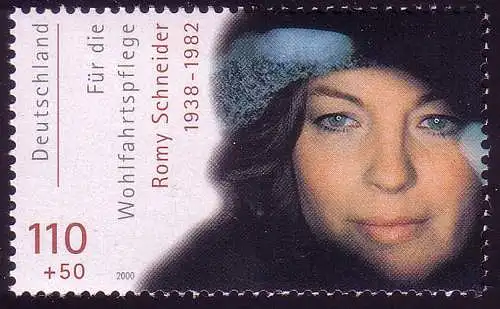 2145 Wofa acteur de film 110+50 Pf Romy Schneider ** post-fraîchissement